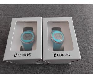 Lorus New x2 Blue Childrens Digital Watch With Silicone Straps