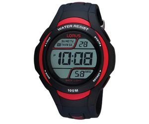 Lorus R2307EX9 - Digital Watch Mens - Black Rubber Strap