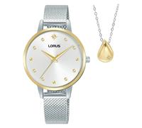 Lorus RG286XX9 Two Tone Mesh Bracelet Watch And Pendant Gift Set - W58187