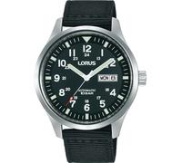Lorus RL411BX9 Wristwatch Automatic 42mm Unisex Black Silver 10 ATM Textile s...