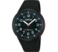 Lorus Fashion Women's Watch Stainless Steel and Plastic with Silicone Strap, Black, Standard Size, Fashion