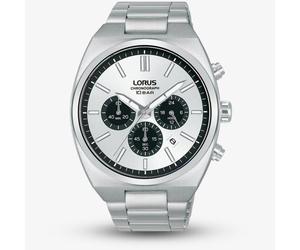 Lorus RT369KX9 Gents Chronograph Watch Silver Bracelet Date RRP £109.99
