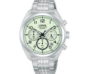 Lorus RT393KX9 Wristwatch Chronograph 41mm 10ATM Quartz Unisex Green Silver