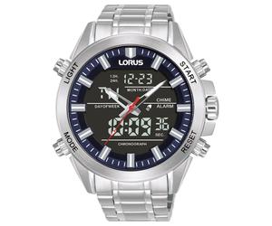 Lorus RW665AX9 Gents Silver Tone Dual Display 100m W/R Watch 2 Year Warranty