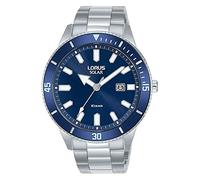 Lorus Men's Solar (43mm) Dark Blue Dial / Stainless Steel Bracelet RX313AX9