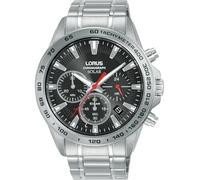 Lorus RZ501AX9 Sports Solar Chronograph 43mm 10ATM Quartz Unisex Black Silver