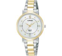 Lorus Solar Women's White Dial Two Tone Stainless Bracelet Watch