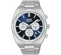 Lorus Mens Multisports Chronograph Silver Tone Blue Watch RT363KX9