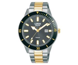 Lorus Sports Solar 100m (43mm) Grey Sunray Dial/Two-Tone Stainless Steel RX327AX9