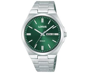 Lorus Stainless Steel Dark Green Dial Bracelet Watch