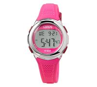 Lorus Unisex Children's Digital Quartz Watch with Silicone Strap R2395NX9, Pink, Strap