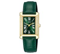 Lorus Watch RG242YX9 Ladies Rectangle Crystal Set Green Dial & Strap-RRP £84.99