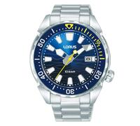 Lorus Watch RH947RX9 Mens Blue Wave Dial 41mm Stainless Steel Quartz