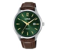 Lorus Watch RH995RX9 Mens Green Dial Brown Leather Strap