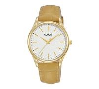 Lorus Women's 32mm White Dial Tan Leather Strap Watch
