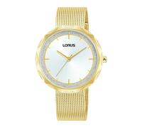 Lorus Women's 36mm Fluted Bezel Gold Tone Mesh Bracelet Watch
