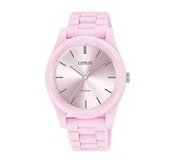 Lorus Women's Analogue Quartz Watch with Silicone Strap, Pink, Fashion