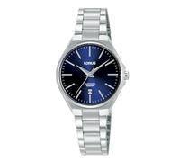 LORUS Women's Analogue Quartz Watch with Stainless Steel Strap, Silver/Blue
