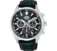 Lorus Women's Chronograph Watch Stainless Steel Silver Leather Strap