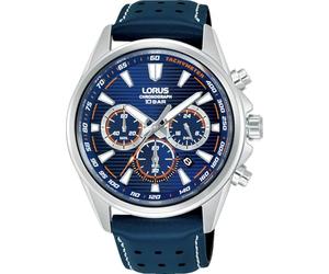 Lorus Women's Chronograph Watch Stainless Steel Silver Leather Strap