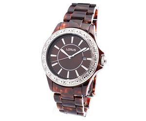 Lorus Women's Quartz Analog Watch with Plastic Strap RH967EX9, Brown, 37MM, Bracelet