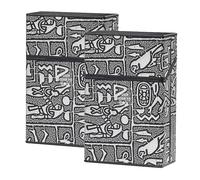 Lorxilar 2 Pack Cigarette Case Holder Women Men King Size Cigarettes Plastic Cigarette Case Box for 20 Cigarettes,One Size,Silver