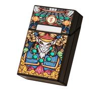 Lorxilar Cigarette Case 20 Capacity Aluminum Alloy Cigarette Case Metal Cigarette Case for Men And Women,One Size,Black B