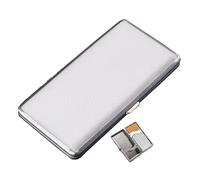 Lorxilar Cigarette Case Holds 14 Cigarettes 120mm Cigarette Case Holder Portable Double Sided Spring Clip,One Size,White