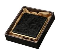 Lorxilar Cigarette Case Leather Cigarette Box Metal for 20 Cigarettes Cigarette Box for Men And Women,One Size,Black