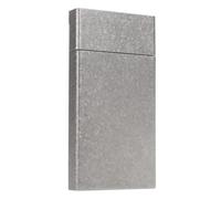 Lorxilar Cigarette Case Slim Pure Titanium Portable Cigarette Box for 20 93mm Cigarettes Cigarette Case for Men Women,One Size,Silver