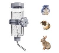 LOS ANDES 500ml Small Animal Water Bottle for Cage,Crate, Top Fill Water Dispenser for Guinea Pigs/Bunnies/Ferrets/Squirrel/Hedgehog/Hamster, BPA Free, Updated Mouth, Gray