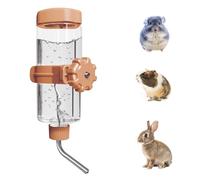 LOS ANDES 500ml Small Animal Water Bottle for Cage,Crate, Top Fill Water Dispenser for Guinea Pigs/Bunnies/Ferrets/Squirrel/Hedgehog/Hamster, BPA Free, Updated Mouth, Orange