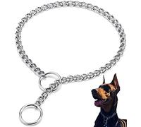 LOS ANDES Dog Chain Collars Strong Choke Chain No Pull Metal Slip Collar Anti Chew Training Collar Stainless Choker Collar for Medium and Large Dogs