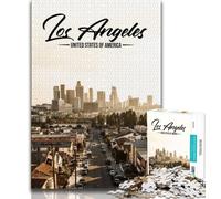 Los Angeles 1000 Pieces Jigsaw Puzzle For Adults Teens,Family Game Stress Reliever Difficult Challenge Artists Collection,Fine Art 38x26cm