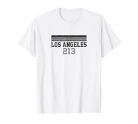 Los Angeles 213 Area Code Monochrome Flag Grunge Value Graphic T-Shirt