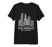 Los Angeles Architecture Skyline City Skyscrapers Buildings Premium T-Shirt