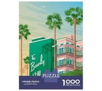 Los Angeles California 1000 Piece Jigsaw Puzzle, Historic Square Architecture, Weekend Hobby, Matte Printed Jigsaw, Family Night Game for Families, 52x38cm/1000pcs