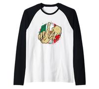 Los Angeles California. Chicano, Mexico Flag. LA Chicana Raglan Baseball Tee