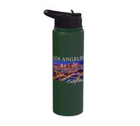 Los Angeles California Cityscape Pride LA Skyline Stainless Steel Insulated Water Bottle
