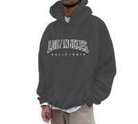 Los Angeles California Cute Hoodies for Men 2024 with Hood Pullover Outfits Vintage College Letter Graphic Sweaters Ladies Y2K Loose Fit with Designs Plain Cool Goth Anime
