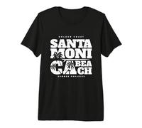 Los Angeles California Dreaming, Santa Monica Beach Palms Premium T-Shirt