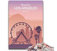 Los Angeles California Puzzles 1000 Pieces for Teenagers, Suitable for Ages 14 And Up Family Fun It Is Ideal As A Gift for The Whole Family 1000pcs(50x75cm)