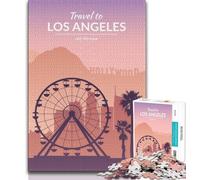 Los Angeles California Puzzles for Teenagers Teens 1000pc Puzzle,Family Game Stress Reliever Difficult Challenge Great Gifts And Toys 38x26cm