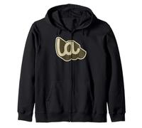 Los Angeles California Retro Vintage City Graphic LA Zip Hoodie