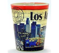 Los Angeles California Stamp Design Shot Glass