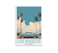 Los Angeles California Vintage Travel Poster 20x30inch(50x75cm) Canvas Print for Living Room, Bedroom, Dorm, Home, Office Wall Decoration