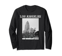 Los Angeles City Hall California Retro 323 DTLA Downtown LA Long Sleeve T-Shirt
