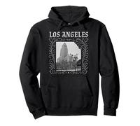 Los Angeles City Hall California Retro 323 DTLA Downtown LA Pullover Hoodie
