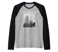 Los Angeles City Hall California Retro 323 DTLA Downtown LA Raglan Baseball Tee