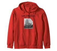 Los Angeles City Hall California Retro 323 DTLA Downtown LA Zip Hoodie